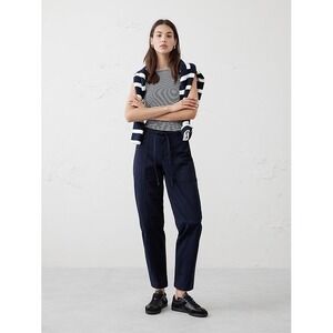 Banana Republic Womens Black Tapered Mid-Rise Ankle Authentic‎ Chino Pants XL